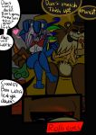  2014 animatronic bonnie_(fnaf) dialogue female five_nights_at_freddy&#039;s five_nights_at_freddy&#039;s_2 freddy_(fnaf) green_eyes lagomorph leporid machine male mammal oil rabbit renee-moonveil robot toy_bonnie_(fnaf) video_games 