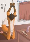  absurd_res anthro balls bdsm bondage bound canid canine dildo flaccid fox handcuffs hi_res inside male mammal paddle pawpads paws penis pubes red_fox sex_toy shackles solo spanking steven_(villalobossand1) villalobossand1 