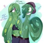  duo english_text female gender_symbol goo_creature humanoid male not_furry sarcaphenia slime_(svtfoe) slime_girl_(svtfoe) star_vs._the_forces_of_evil symbol text ♀ ♂ 