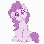  1:1 2019 2d_animation animated blinking dstears earth_pony equid equine eyelashes female feral friendship_is_magic hair horse looking_at_viewer mammal monochrome my_little_pony pinkie_pie_(mlp) pony simple_background sitting smile solo white_background 