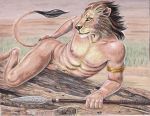  anthro erection felid hunter lion male mammal nude pantherine penis solo tristanalexander 