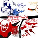  1:1 alternate_universe animated_skeleton bone english_text lizheru not_furry papyrus_(underfell) papyrus_(undertale) sans_(undertale) skeleton text undead underfell undertale video_games 