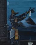  anthro anubian_jackal anubis canid canine canis deity egyptian_mythology jackal male mammal middle_eastern_mythology mythology solo tristanalexander 