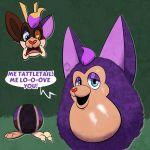  1:1 dialogue hi_res inanimate_transformation tattletail toy transformation trevor-fox trevor-fox_(character) 