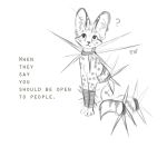  2019 ? ambiguous_gender digital_media_(artwork) english_text felid feline feral flashw fur mammal paws serval simple_background sitting solo spots spotted_body spotted_fur text white_background 