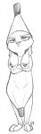 alec8ter annoyed anthro barefoot black_and_white cheek_tuft clothed clothing costume crossed_arms disney ears_down female half-closed_eyes judy_hopps lagomorph leporid mammal monochrome pivoted_ears rabbit simple_background sketch solo standing tuft white_background zootopia 