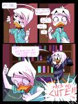  2019 absurd_res anatid anseriform avian bird clothing comic dialogue disney duck ducktales ducktales_(2017) female female/female hi_res jen-iii lena_(ducktales) webby_vanderquack 