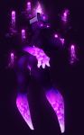  2019 absurd_res areola artist-apprentice587 big_breasts black_body black_skin blush breasts clitoris digital_media_(artwork) enderman female hi_res humanoid looking_at_viewer mammal minecraft nipples not_furry nude purple_eyes purple_nipples purple_pussy pussy simple_background solo video_games 