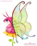  ambiguous_gender antennae_(anatomy) armadillo black_eyes cryptid-creations fairy feral flower fur humor lepidopteran_wings mammal pink_body pink_fairy_armadillo pink_fur plant pun simple_background solo url visual_pun white_background wings xenarthran 