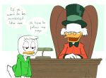  2019 anatid anseriform avian bird clothing comic dialogue disney duck ducktales ducktales_(2017) english_text koizumi-marichan louie_duck scrooge_mcduck speech_bubble text 