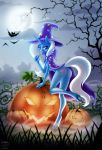  anthro breasts butt chiropteran equid female feral friendship_is_magic halloween hi_res holidays horn mammal moon my_little_pony night striped-chocolate trixie_(mlp) unicorn 