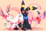  &lt;3 &lt;3_eyes 3_toes ambiguous_gender ass_up black_body black_fur blue_eyes bow butt ears_back ears_up eeveelution espeon feral feral_on_feral floating fluffy fluffy_ears fluffy_tail fur head_down invalid_tag leg_markings markings nintendo pink_body pink_fur pivoted_ears pok&eacute;mon pok&eacute;mon_(species) presenting presenting_hindquarters purpleninfy raised_tail ribbons socks_(marking) sylveon teasing toes tongue tongue_out umbreon video_games white_body white_fur yellow_markings 