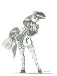  2019 anthro baron_engel breasts cleavage clothed clothing earth_pony equid equine female friendship_is_magic graphite_(artwork) hi_res horse looking_at_viewer maid_uniform mammal monochrome my_little_pony octavia_(mlp) pencil_(artwork) pony solo traditional_media_(artwork) unguligrade_anthro uniform 