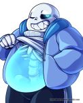  animated_skeleton bone cupcake992 male not_furry sans_(undertale) simple_background skeleton solo undead undertale video_games white_background 