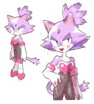  alternate anthro blaze_the_cat clothing cosplay costume domestic_cat evening_gloves felid feline felis female flat_chested footwear fur gloves hair handwear high_heels inkuusan lavender_fur lavender_hair mammal nervous ponytail purple_body purple_fur purple_hair rouge_the_bat shoes sonic_(series) 