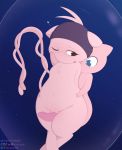  2019 blue_eyes brown_eyes clothing dashboom erection eyewear female feral fur glasses hat headgear headwear hi_res legendary_pok&eacute;mon male male/female mammal mew michelle_(dashboom) nintendo nude one_eye_closed penis pink_body pink_fur pok&eacute;mon pok&eacute;mon_(species) pussy sex space video_games wink 