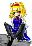  alice_margatroid cum feet foot footjob lowres pantyhose penis touhou yai_(pixiv303483) 