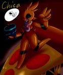  2014 avian bird breasts cake chica_(fnaf) chicken eyeball featureless_breasts featureless_crotch female five_nights_at_freddy&#039;s food galliform gallus_(genus) gore hi_res machine phasianid pizza renee-moonveil robot video_games 