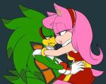  2014 accipitrid accipitriform amy_rose avian bird clothed clothing eulipotyphlan female hedgehog jet_the_hawk low_res male mammal pinkthehedgehog scar sonic_(series) sonic_riders 