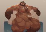  2019 anthro ball_tuft balls beard belly big_balls big_muscles big_nipples bluekumabox body_hair broody brown_body brown_fur brown_hair canid canine chest_hair facial_hair flaccid fur group hair huge_balls huge_muscles humanoid_penis hyper hyper_balls hyper_muscles hyper_penis jewelry male male/male mammal musclegut muscular muscular_male necklace nipples nude penis pink_nipples red_eyes sitting size_difference suid suina sus_(pig) tusks wild_boar 