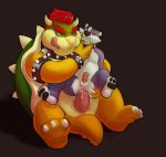 2019 absurd_res anal anal_penetration anthro anthro_on_anthro anthro_penetrated anthro_penetrating anthro_penetrating_anthro badger balls belly bodily_fluids bowser cum duo erection genital_fluids hi_res humanoid_hands humanoid_penis izvy_(artist) koopa male male/male male_penetrated male_penetrating male_penetrating_male mammal mario_bros mustelid musteline nintendo overweight overweight_male penetration penis scalie sex simple_background sitting spiral_eyes tongue tongue_out video_games 