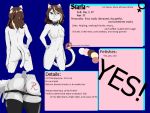  2019 4:3 anthro anus ass_focus black_clothing black_panties black_underwear blonde_hair bodily_fluids breasts brown_hair butt choker clitoris clothing cosmic_starla digital_media_(artwork) domestic_cat english_text felid feline felis female fur genital_fluids hair jewelry legwear mammal model_sheet necklace nipples nude panties presenting presenting_hindquarters pussy pussy_juice solo starla_white stockings text underwear white_body white_fur 