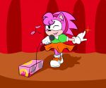  2014 amy_rose clothed clothing eulipotyphlan female hedgehog mammal microphone renee-moonveil singing solo sonic_(series) video_games 