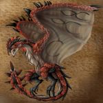  1:1 2019 3_toes capcom digital_media_(artwork) flying_wyvern ghostlymetalhead hi_res membrane_(anatomy) membranous_wings monster_hunter open_mouth rath_wyvern rathalos red_body red_scales scales solo teeth toes video_games wings 
