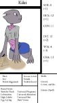  anthro bottomwear claws clothed clothing female grey_body grey_skin hi_res hotpants kobold minishorts pink_body pink_skin reptile scalie shirt shorts simple_background solo topwear 