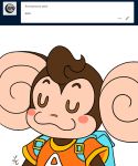  aiai ask_blog backpack big_ears clothed clothing haplorhine male mammal monkey primate razorcat sega simple_background solo super_monkey_ball tumblr uwu video_games white_background 