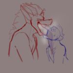  1:1 anthro anthro_on_anthro canid canine deep_throat deep_tongue dragon duo extreme_french_kiss french_kissing hi_res internal kissing long_tongue male male/male mammal neck_bulge odium oral size_difference tongue whatarefurries 