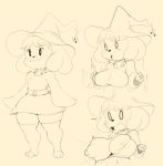  2019 animal_crossing anthro big_breasts blush blush_stickers bodily_fluids breast_expansion breasts canid canine canis clothed clothing domestic_dog emanata female fur hair hat headgear headwear hi_res huge_breasts isabelle_(animal_crossing) magic magic_user mammal nintendo nipples open_mouth purple_yoshi_draws shih_tzu simple_background solo surprise sweat sweatdrop toy_dog video_games white_background witch witch_hat 