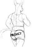  anthro asinus butt clothed clothing donk donkey english_text equid equine hi_res hladilnik male mammal solo text underwear 