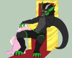  anthro ball_bulge bovid boxer_briefs boxers_(clothing) bulge caprine chair claws clothing dragon duo erection furniture goat hypnosis male male/male mammal mane mind_control odium paws penis_outline throne underwear whatarefurries 