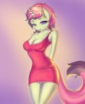  anthro breasts clothing dress equid equine fafecalus female hair hi_res horn mammal multicolored_hair my_little_pony solo unicorn 