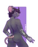  2019 anthro bastriw_(artist) butt digital_media_(artwork) hi_res male mammal mouse murid murine nude rat rodent simple_background smile solo 