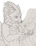  2017 5_fingers anthro avian canid canine digital_media_(artwork) feathered_wings feathers fingers fox hybrid katie_hofgard male mammal murid murine nude rat rodent wings 