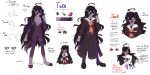  &lt;3 2019 absurd_res ahoge alternate_species anthro blood bodily_fluids braided_hair brisskwinds canid canine canis chest_tuft clothed clothing cute_fangs danganronpa domestic_dog duo english_text eyewear featureless_crotch female fluffy fluffy_tail fur glasses hair happy hi_res komaru_naegi long_hair mammal model_sheet monokuma mustela mustelid musteline open_mouth purple_body purple_fur purple_hair red_eyes school_uniform scissors short_hair simple_background slit_pupils solo_focus standing text toko_fukawa tuft uniform white_background 