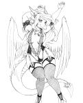  absurd_res anthro big_breasts breasts clothing dragon female fishnet garter_straps hi_res lingerie longinius 