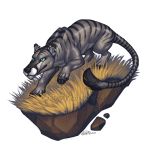  1:1 2017 4_toes ambiguous_gender andrewsarchus black_nose cetancodontamorph digital_media_(artwork) feral katie_hofgard mammal simple_background solo toes white_background 