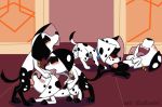  101_dalmatian_street 101_dalmatians 2019 animal_genitalia animal_penis animal_pussy blush caluriri canid canine canine_penis canine_pussy canis collar dalmatian dee_dee_(101_dalmatians) dimitri_1_(101_dalmatians) dimitri_2_(101_dalmatians) dimitri_3_(101_dalmatians) disney dizzy_(101_dalmatians) domestic_dog eyes_closed fangs fellatio female feral feral_on_feral fingering gold_chain group group_sex incest jewelry male male/female mammal necklace open_mouth oral oral_penetration penetration penile penis pussy sex spitroast tongue tongue_out young 