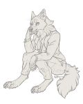  2017 4_toes 5_fingers anthro canid canine clothed clothing digital_media_(artwork) digitigrade female fingers fox katie_hofgard mammal sitting sketch smile solo toes 