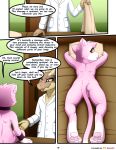  2019 bed butt colored comic darkmirage dialogue digital_media_(artwork) doctor dragonchu duo english_text fan_character female fur furniture hi_res horn nude pillow quetzalli_(character) redoxx reptile scalie smile text 