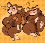  2019 animal_crossing anthro armpit_fetish armpit_sex barefoot big_breasts blush breasts brown_body brown_fur brown_nipples disembodied_penis duo eulipotyphlan female female_focus fur half-closed_eyes hedgehog hi_res kaboozey male male/female mammal nintendo nipples nude overweight overweight_female penis pussy sable_able sagging_breasts solo_focus text video_games 