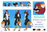  4_toes 5_fingers benawi border_collie canid canine canis claws collie digitigrade domestic_dog featureless_crotch fingers grey_eyes hair herding_dog long_hair male mammal model_sheet nude pastoral_dog pawpads red_hair sheepdog smile solo toes tongue zaczkie 