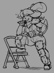  2019 abs animal_crossing anthro beowulf_(skullgirls) breasts canid canine canis clothed clothing crossover digital_media_(artwork) domestic_dog female freepancakes fur hair hi_res isabelle_(animal_crossing) looking_at_viewer mammal nintendo open_mouth shih_tzu simple_background skullgirls smile solo teeth thick_thighs toy_dog video_games wide_hips 