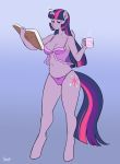  absurd_res anthro book bra breasts chango-tan cleavage clothed clothing cup equid female friendship_is_magic gradient_background hi_res horn lingerie mammal my_little_pony navel panties ribbons simple_background twilight_sparkle_(mlp) underwear winged_unicorn wings 