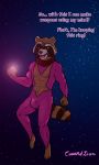  2019 anthro bulge clothed clothing cowardlion dc_comics green_lantern_(series) guardians_of_the_galaxy hi_res mammal marvel procyonid raccoon ring rocket_raccoon 