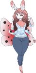  amber_eyes antennae_(anatomy) anthro arthropod brown_hair clothed clothing female hair hi_res insect lepidopteran long_hair looking_at_viewer moth multi_arm multi_limb nora_ward solo vashaa 