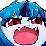  1:1 angry blitzdrachin dragon emote fangs low_res open_mouth purple_eyes reaction_image sifyro 